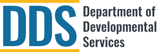 Text: DDS Department of Developmental Services
